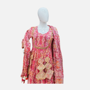 Rajasthani Bandhej Anarkali Kurta Set