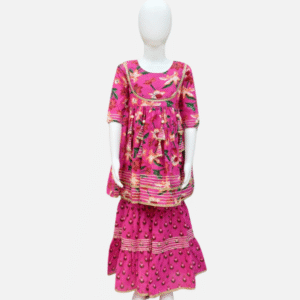 Dark Pink Sharara Set For Girls
