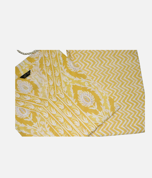 Yellow Straight Kurta Pant set - Image 3