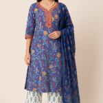 Royal Blue 3PC Cotton Suit Set
