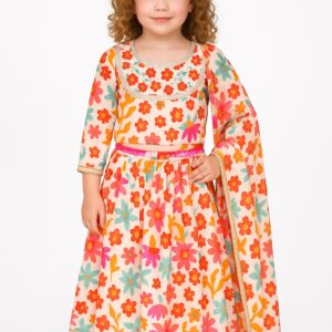 Floral Bliss Kids Lehenga Set