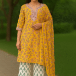 Mustard 3PC Cotton Suit Set