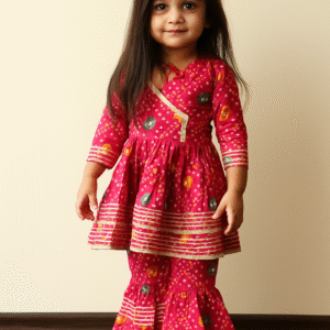 Pink Bandhani Sharara Set